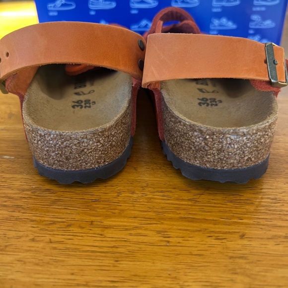 Birkenstock Tokio Suede Leather Rust Brown Size 36 - Picture 5 of 5